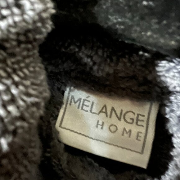 Robe - Melange Home 100% Turkish Zero Twist Rib bathrobe - Picture 7 of 7